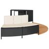 Vidaxl Pool-/Spa-Umrandung, Schwarzer Polyrattan und Massives Akazienholz