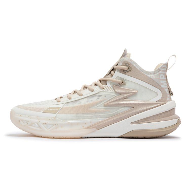 Scarpe da Basket 361 BIG3 5.0 Pro PE Ammortizzazione Antiscivolo Resistenti all'Usura Mid-Top Piastra in Carbonio Uomo Bianco Rosa 672431121-5