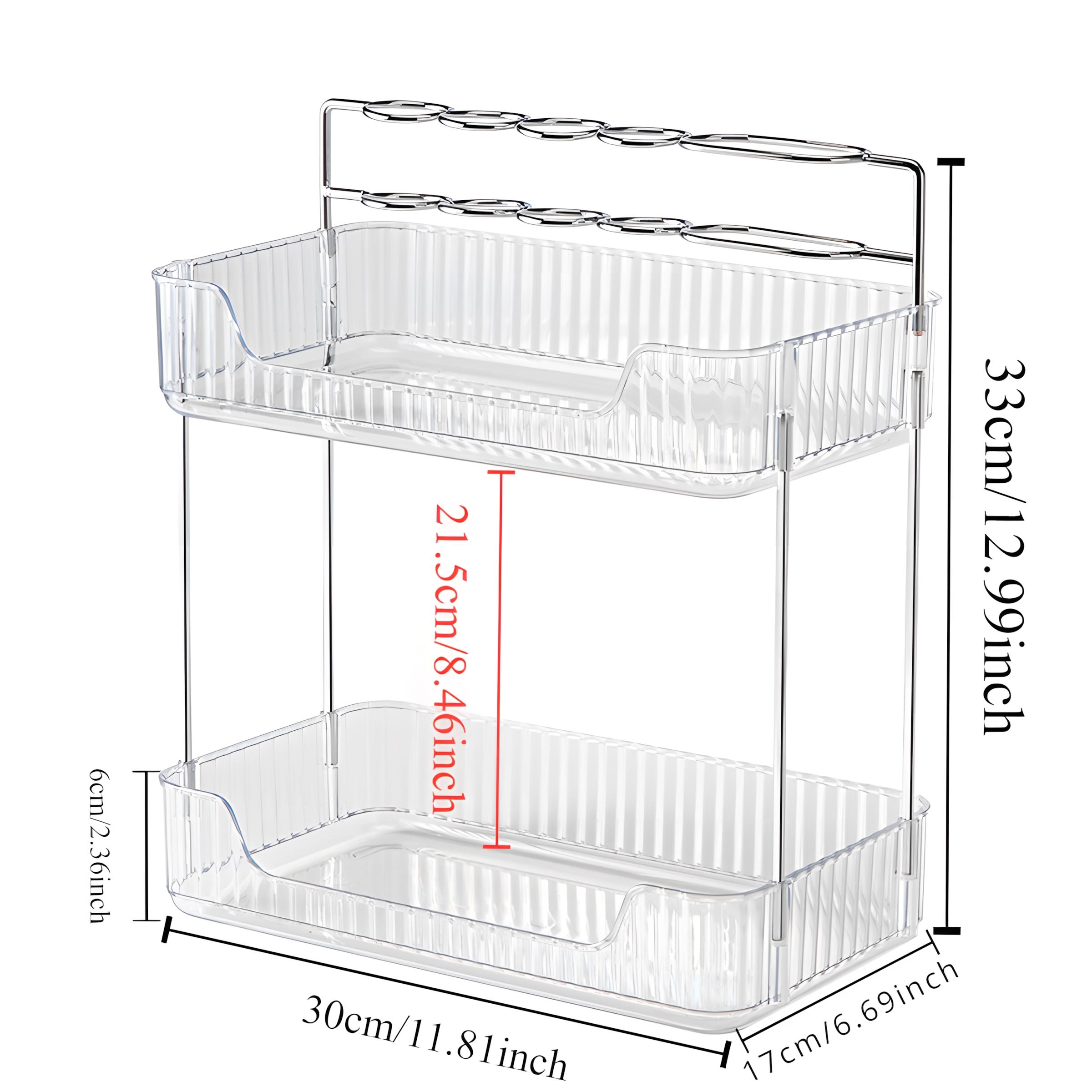 1 шт. 2-уровневый органайзер для столешницы для ванной комнаты — фото 3