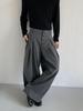 American Retro Pleated Wide-Leg Trousers for Men & Women - Old Money Style Casual Suit Pants