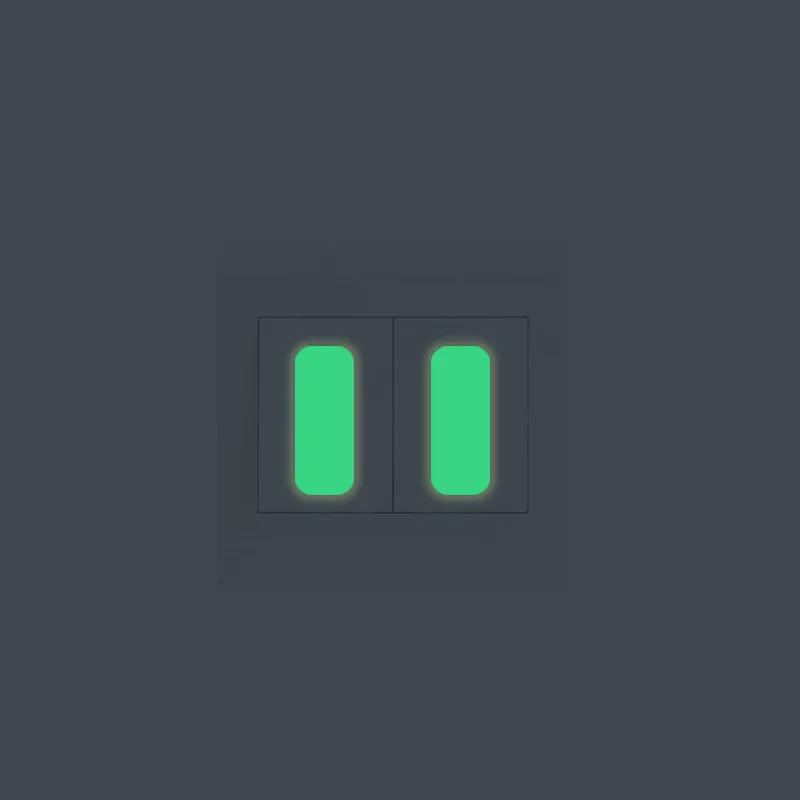 

Glow in the Dark Switch Panel Button Sticker DIY Luminous Indicating Strip Night Light Wall Decorative Sticker Home Decor Decal зелёный