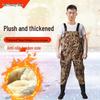 Fleece-Lined Waterproof Fishing Waders - Thickened One-Piece Design