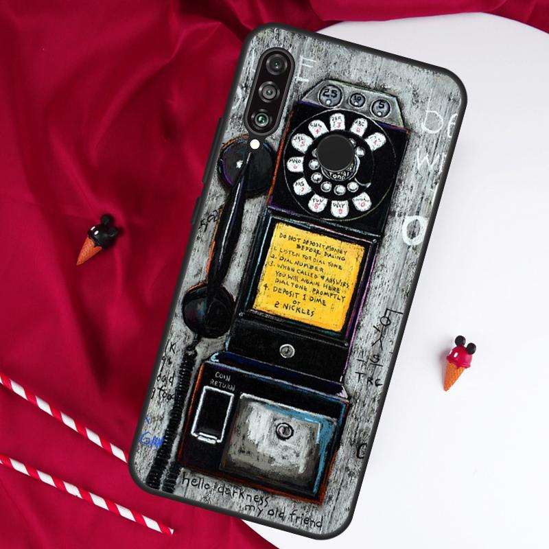 Retro rotary dial telephone For Huawei Nova 5T 9 10 SE 7i 8i 11i 12i Y73 Y90 Y70 Y72 Y61 Y91 Y60 P20 P40 P30 Lite Case