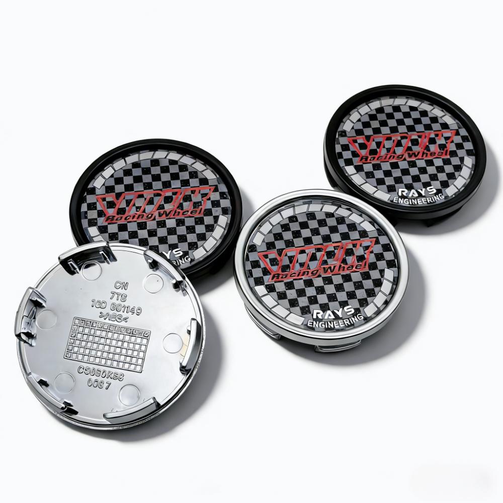 4 szt. 58 mm 53 mm Kołpaki Środkowe Kół Samochodowych Z Logo Volk Rays Emblemat Odznaka Kołpak Piasty Pokrywa Przeciwpyłowa Środka Felgi Zamiennik Akcesoria Piasty