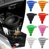Silicone Separatory Filter Funnel Car Universal Liquid Funnel Washer Fluid Change Foldable Portable Auto Engine Oil Petrol Chang