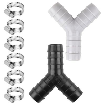 Y Shaped Splitter Down Pipe Hose Connector Universals Plastic Drainage Splitter Connector for Washing Machines Dishwashers