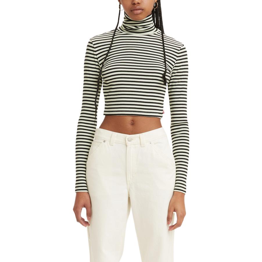 Levis Striped Long Sleeve T-Shirt Women tops A1775-0006
