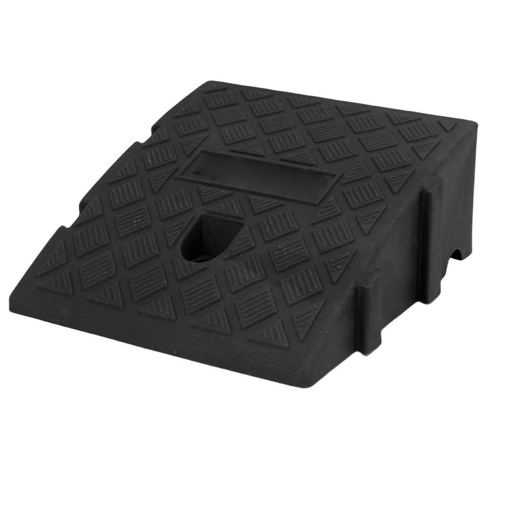 2PCS Curb Ramp 13cm Height 4409lbs Strong Load Capacity Portable Hvy Duty PE Car Ramp for Motorcycle Bikes