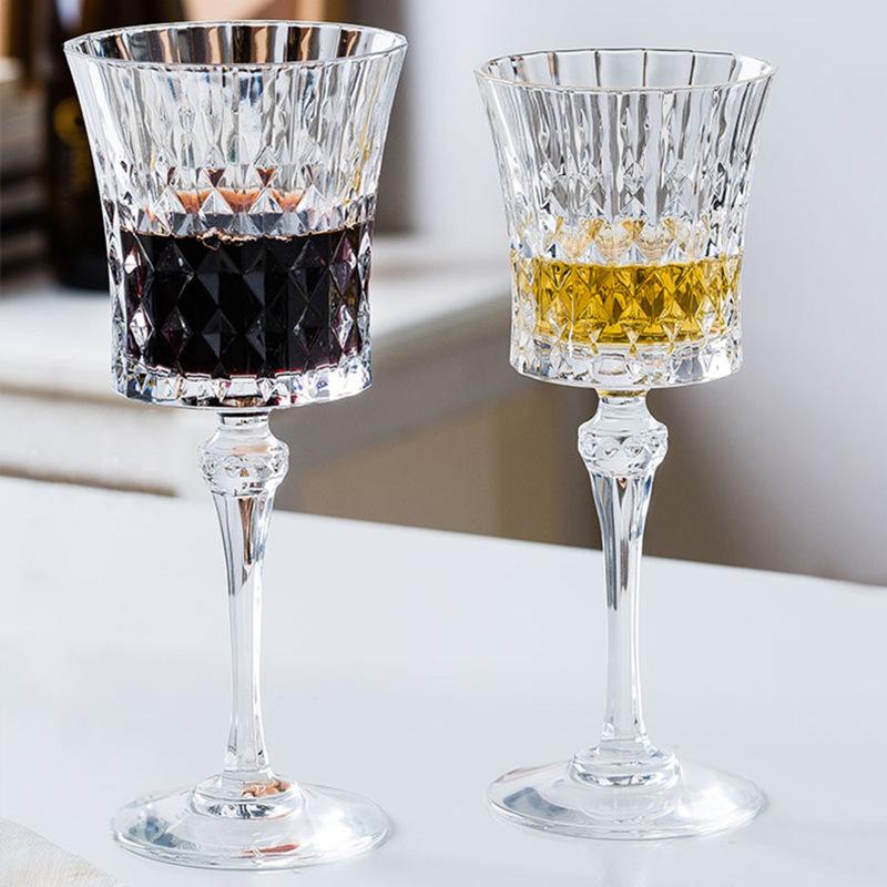 Luxury red wine glass crystal glass diamond champagne glass home creative whiskey glass