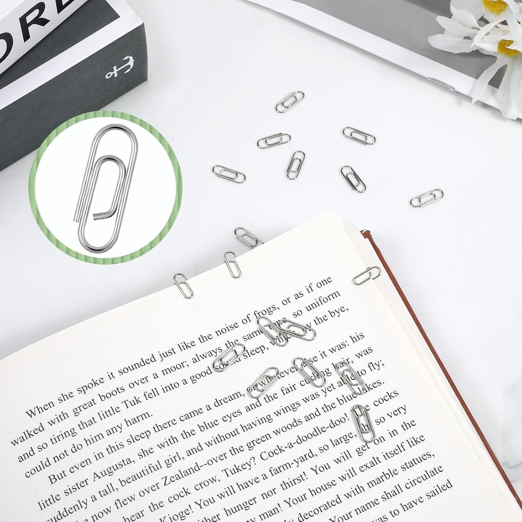100PCS Metal Mini Paper Clips 0.6inch (15mm) Small Paperclips Super Cute Tiny Paperclips Finish Steel Tiny Paper Clips Journaling Decorative Small