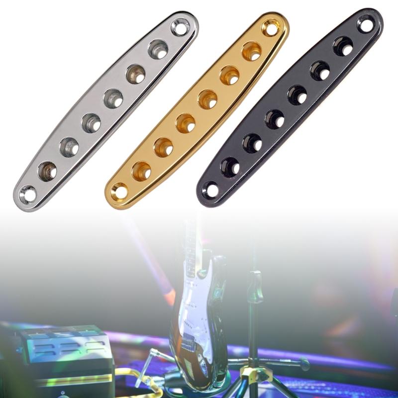 Zinc Alloy Guitar String Thru Body Plate Guitar Bridge String Thru Body Ferrules Bushing Plate String Through Plate