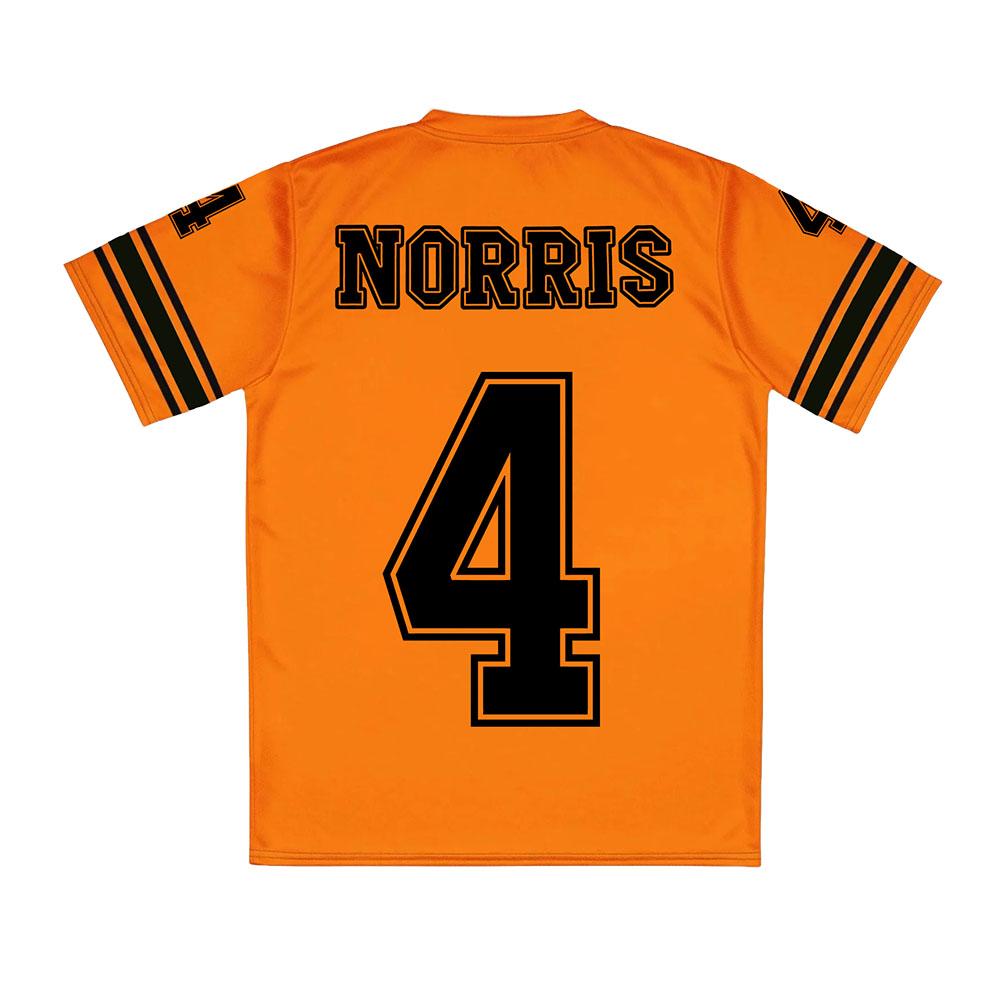 Maglietta Unisex Lando Numero 4 Norris da Pilota da Corsa Abbigliamento Casual Largo Manica Corta Scollo a V Maglietta con Stampa 3D