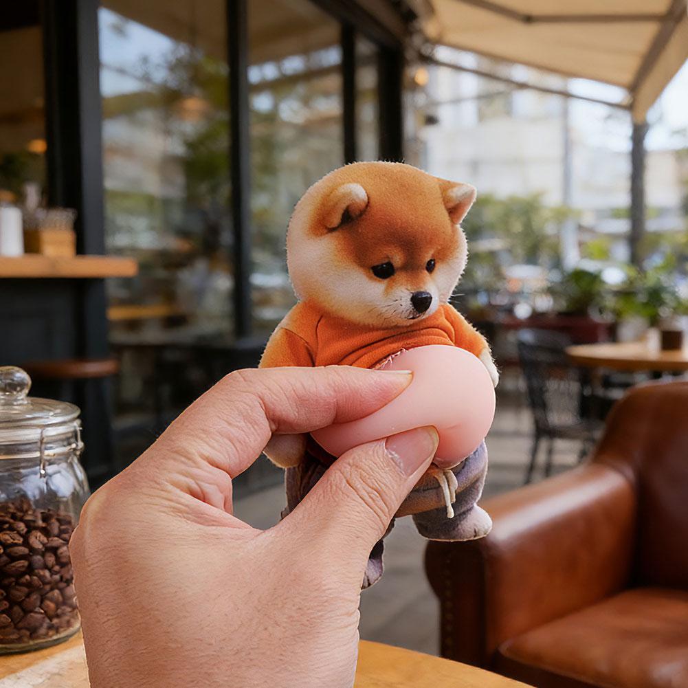 Big Belly Puppy Man Corgi Super Soft Silicone Car Anti Collision Sticker Home Beautiful Anti Collision Sticker Twist Music