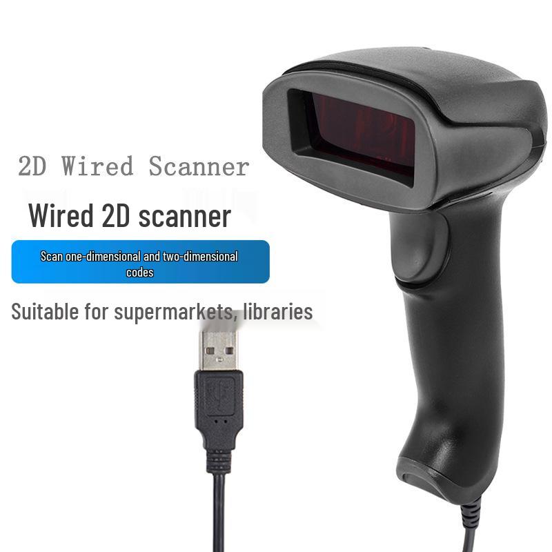 Xunlei Wireless Laser Barcode Scanner with Bracket: Wired & QR Code Compatible for Supermarkets
