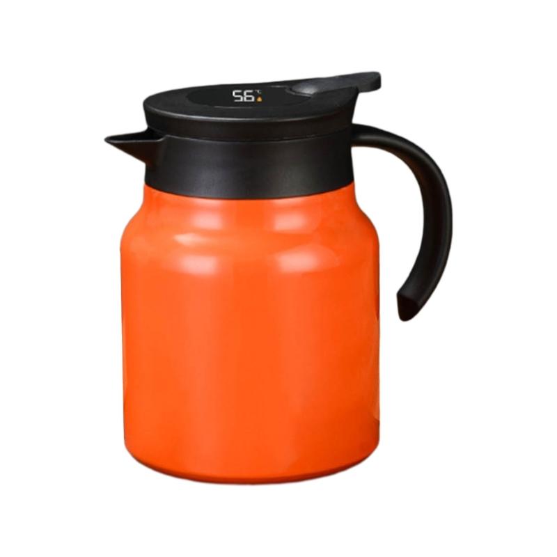Insulated Pot Stainless Steel Tea Separation  Pot Multifunction Kettle 1000ML Portable Handle Pot Insulated Pot оранжевый