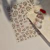 Autumn Winter Leopard Print Bow Nail Art Stickers 3D Thin Tough Nail Sticker Cute Bow Self Adhesive Nails Decorations Decals DIY