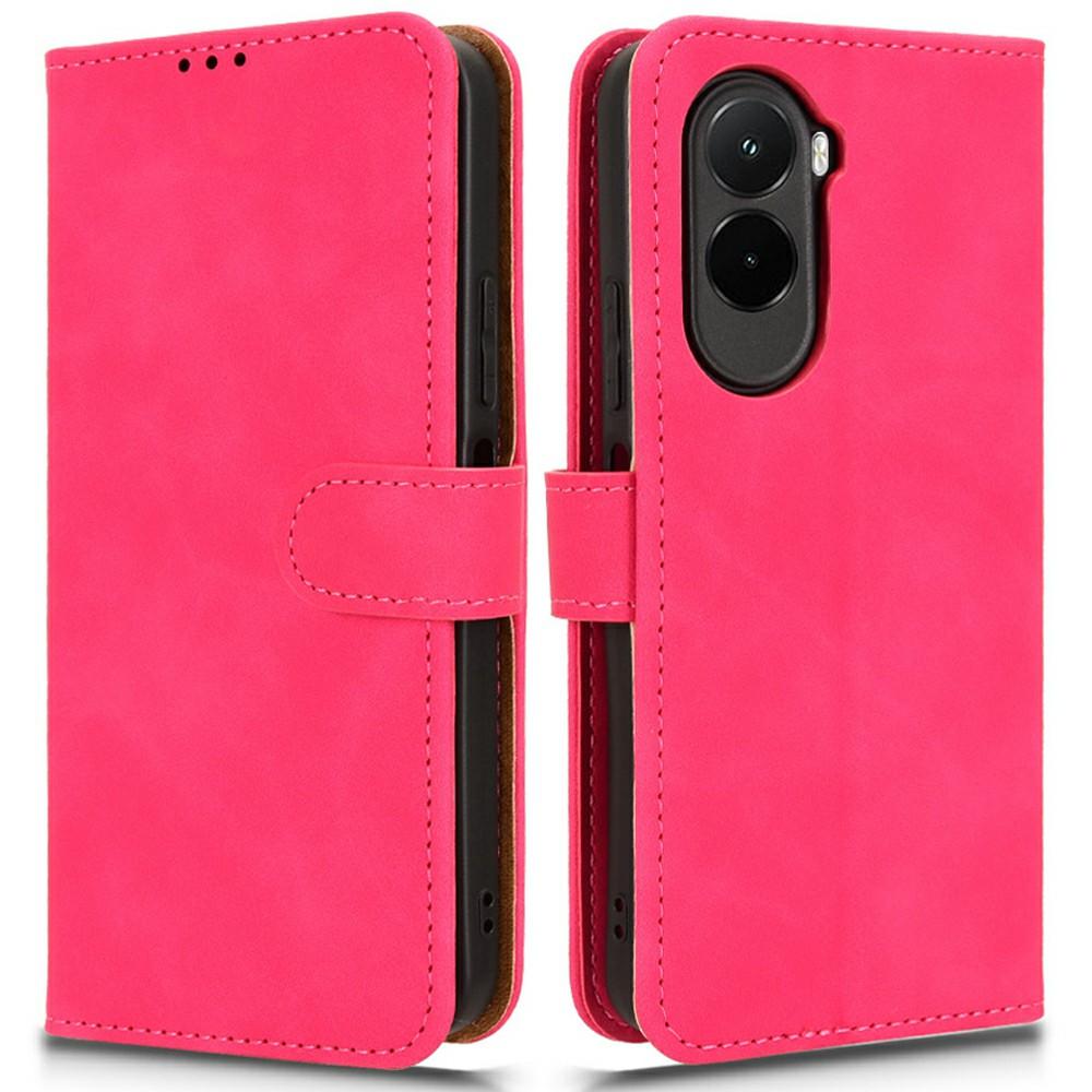 For Xiaomi Poco M7 4G (EU) (171mm) Leather Case Skin Feel Anti Drop Wallet Flip Phone Cover