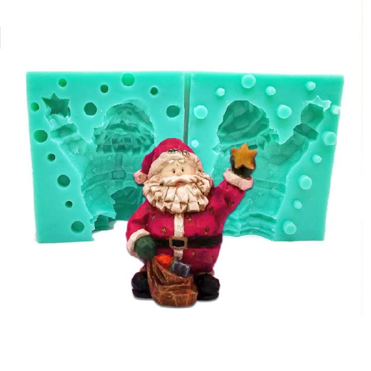 Silicone Cake Decorating Candle Mold Chocolate Candy Baking Molds for Xmas Party Home Decoration Handmade Gift Craft DIY