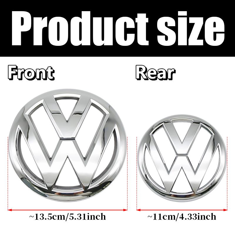 2026 Hot Car Front Grille Rear Trunk Emblem Lid Cover Logo Sticker Badge Decoration Accessories For Volkswagen VW Golf 6 MK6 2009-2012 ES1