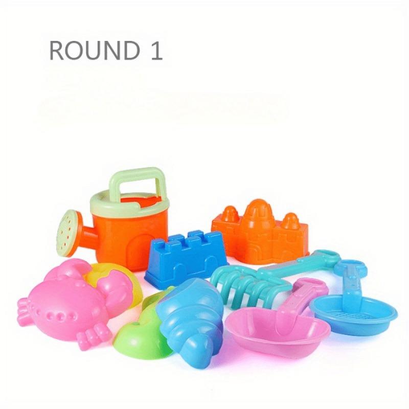 Kids Beach Sand Toy Set With Bucket Shovel And Animal Molds