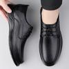 Fashion Official Website Hot Selling Men's Genuine Leather Shoes Wear-resistant Comfortable Soles Men's Business Shoes Driving Shoes