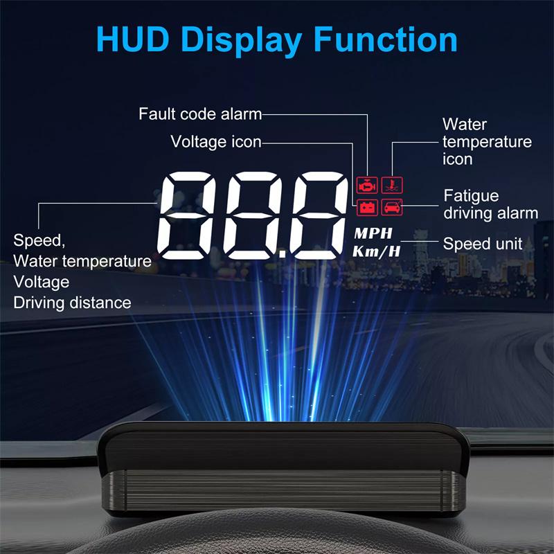 M3 Hud Head-Up Display Obd2 Trip Computer Speed Projector Obd2 Auto On-Board Computer Fuel Mileage Alarm Car Accessories