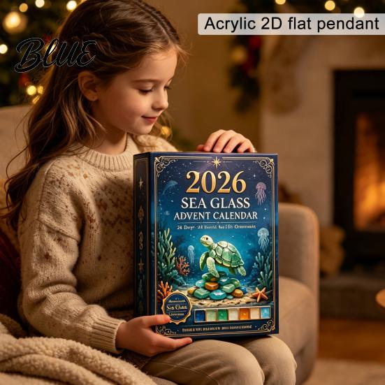 Surprise Gift Boxes 24 Day Marine Life Sea Glass for Kids Advent Calendar Countdown Box