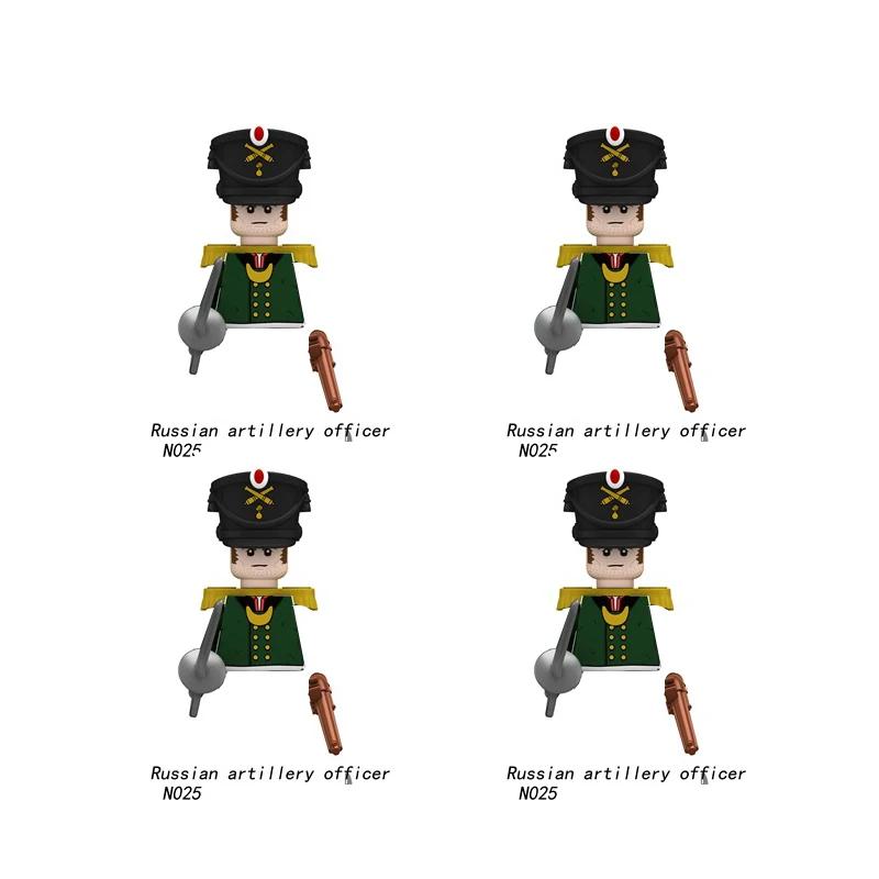 Napoleonische Kriege Militärsoldaten Bausteine WW2 Britisch Frankreich Füsiliere Gewehre Russisch Preußen Fußgarde Steine Kinderspielzeug