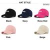 Peachy letter embroidered baseball cap - 3d embroidered baseball cap - personalized letter hat for men and women - sun hat - cotton