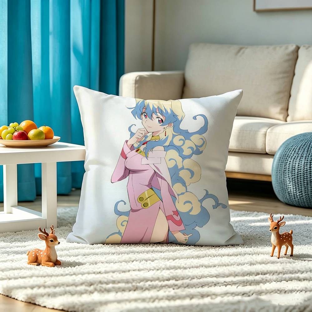 G-Gurren Lagann Nia Teppelin Pillow Case Square Double-Sided Sofa Cushion Cover Bedroom Bedside Pillow