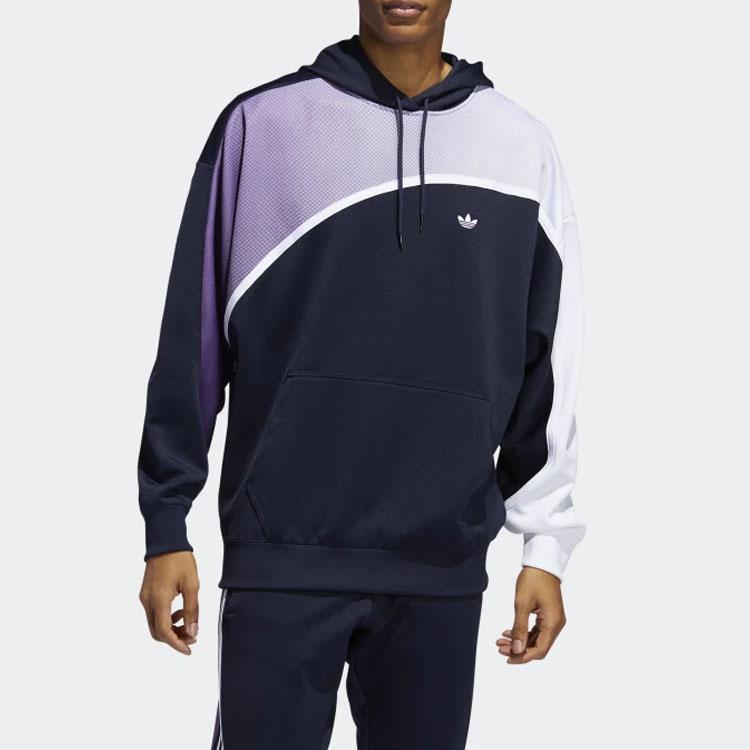 Adidas Originals Gradient Hooded Sweatshirt With Trefoil Logo Men Tops Legend-Ink FM1575