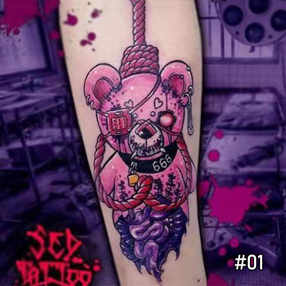 

Темные наклейки для татуировок, водонепроницаемые долговечные татуировки, наклейки для тела, ручная роспись, художественная паста, татуировка для женщин и мужчин 01