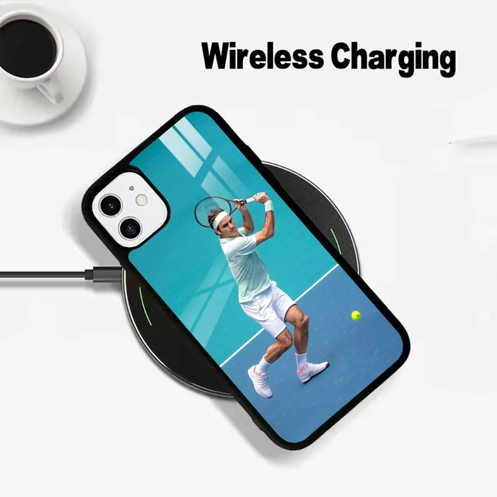 Tennis-Roger Federer For IPhone17 16 15 14 13 12 11 Plus Pro Max Plus Wireless Charger Phone Case