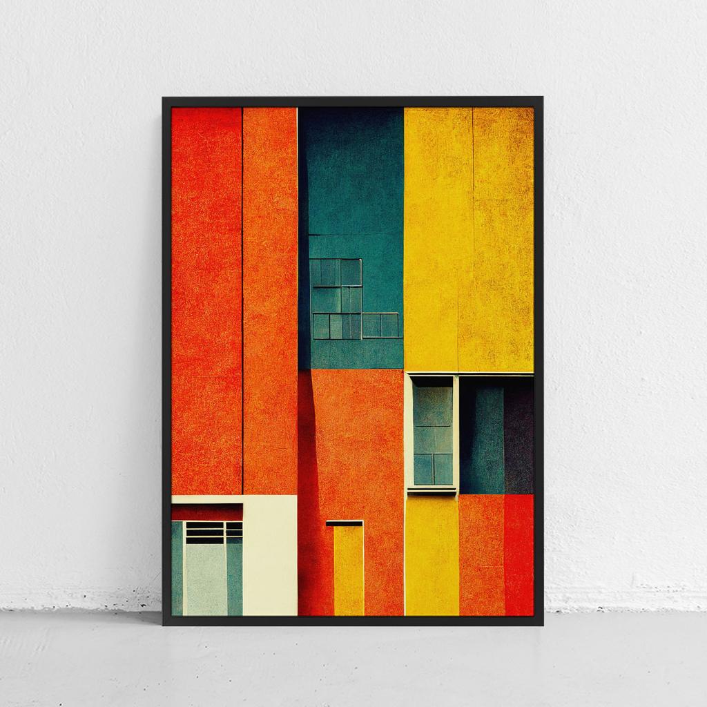 Plakat bauhaus abstrakcja