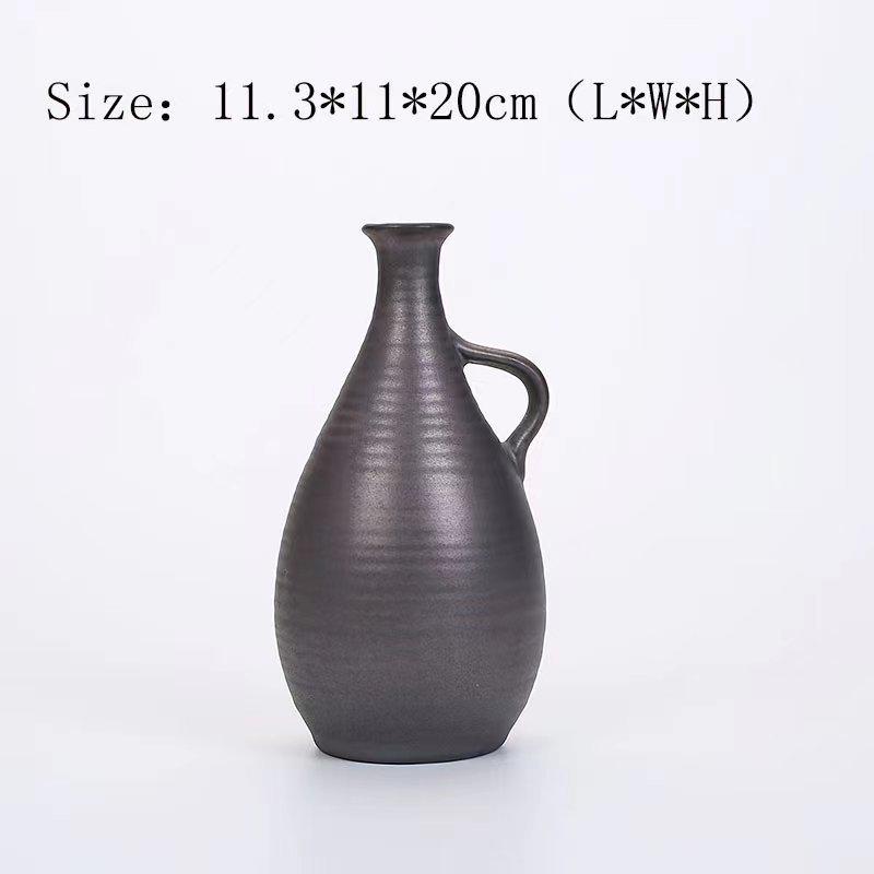 Modern White Ceramic Vase for Small Fresh or Dry Flowers - Dining Table & Living Room Decor