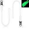 Heavy Duty Paracords Lanyard with Buckle Glow in The Dark Strong Hanging Rope for Keychain Strap Portable Braided Fluorescent