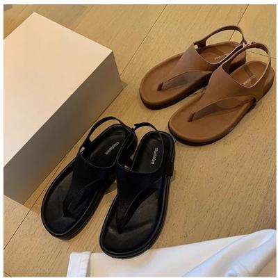 Minimalistické topánky Elegantné žabky Retro Ploché a Niche sandále