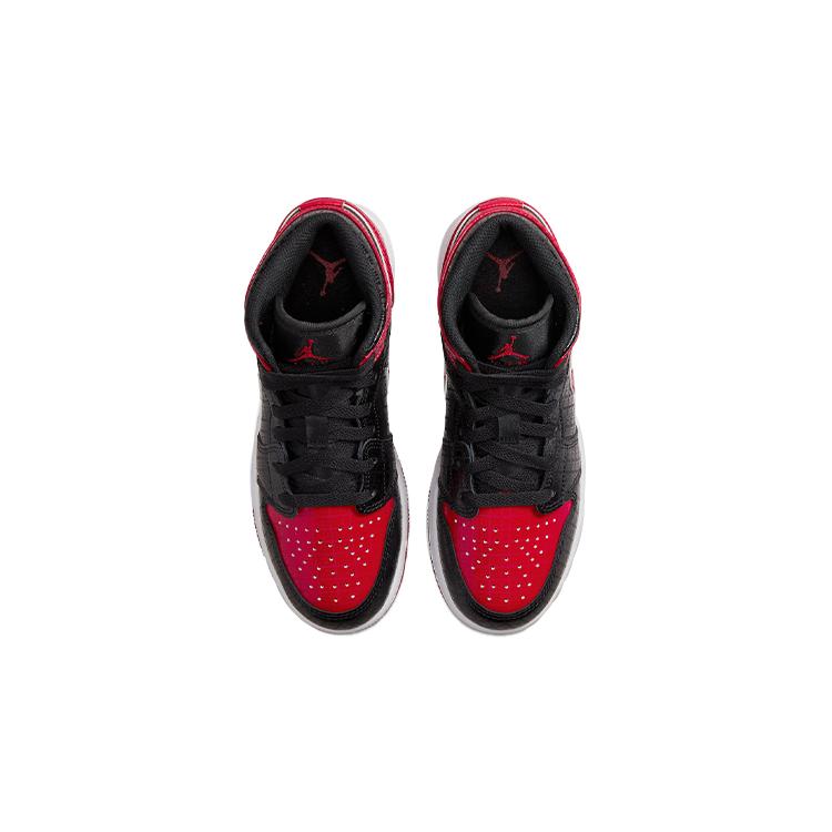 New Jordan 1 Mid Bred Text GS DM9650-001