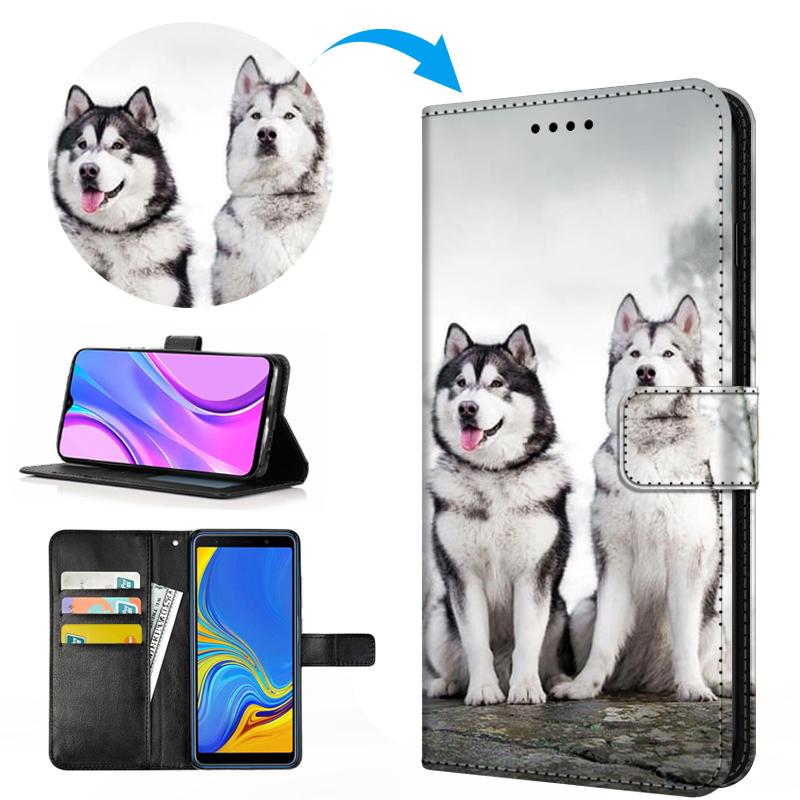 DIY Flip Leather Custom Case For Xiaomi Redmi Note 15 Pro Plus Note15 pro+ Funda Wallet Book Phone Cover Etui Black Cases Bunper