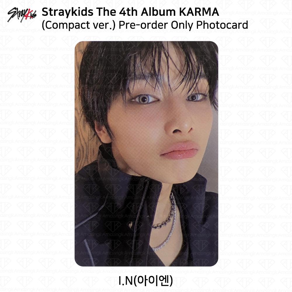 

Stray Kids 4-й альбом Karma компактная версия Официальная фотокарточка I.N (Compact ver)