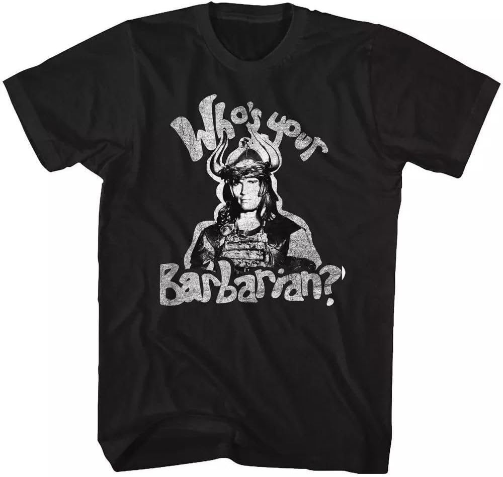 Conan Whos Your Barbarian Short Sleeve Adult T Shirt Black 3XL