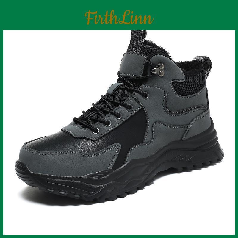 Platform Tuinanle For Shoes Winter Men Plush Warm Outdoor Sneakers Mans Lace Up Non Slip Snow Sports Shoes
