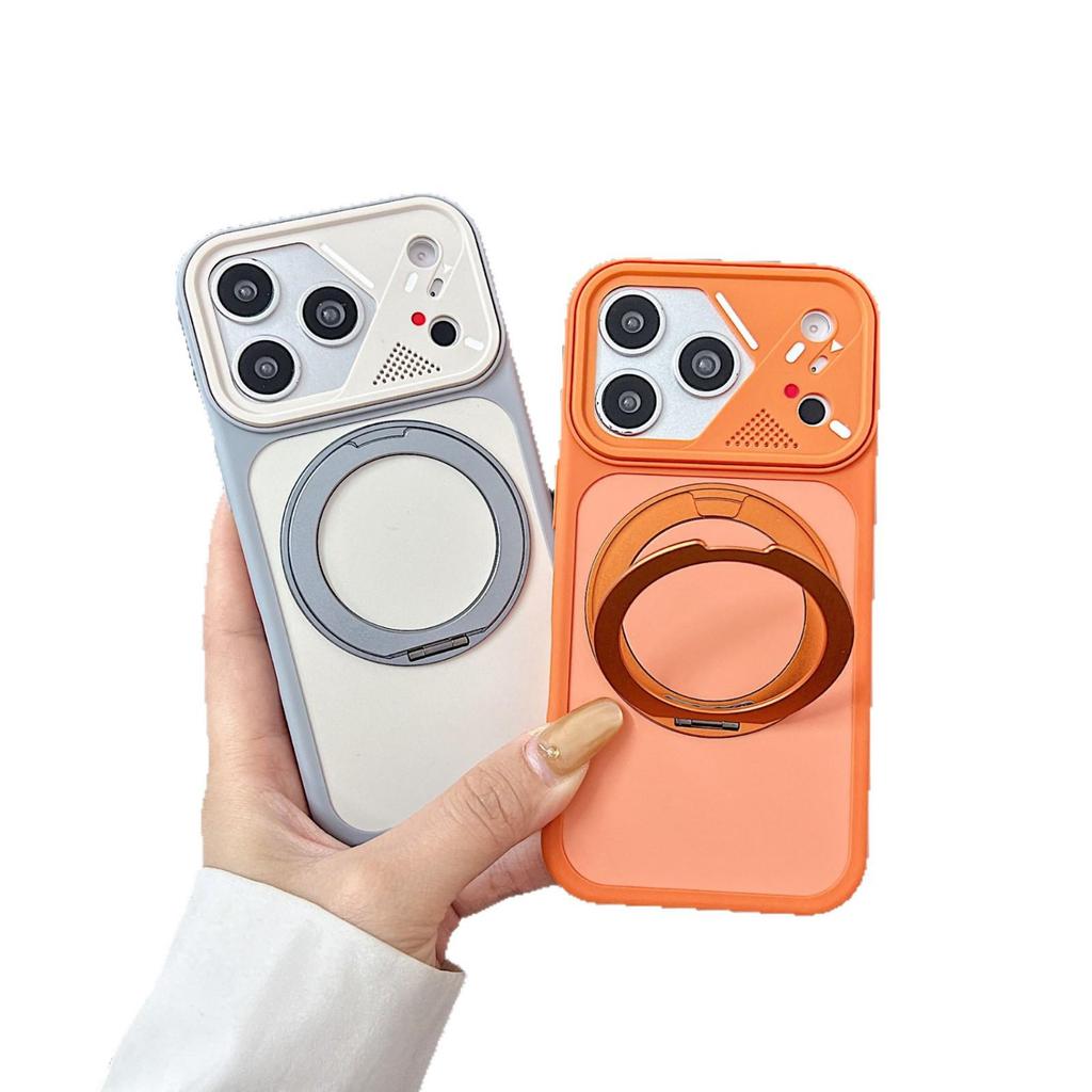 360° Rotating Magnetic Stand for iPhone 17 Pro Max/16 Pro Max Matte Anti-drop Case