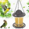 Creative Folding Hanging Bird Feeder Large Capacity Waterproof Automatic Bird Feeder with Roof Bird Food Container Garden