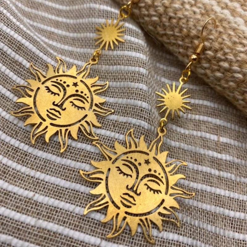 Bohemian Sun and Moon Earrings - Stylish Mother's Day Gift