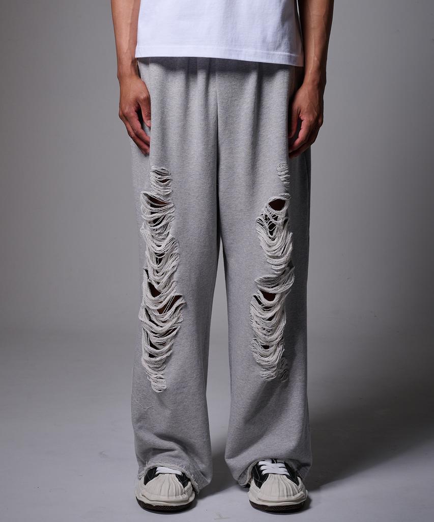 Pantaloni della tuta Peideomeonteu Class Danneggiati Graffiati (Grigio)