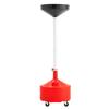 30L Waste Oil Drain Tank, Industrial Fluid Drain Tank with Adjustable Funnel Height, Portable Oil Drainer with Wheels, Fluid Fuel Transfer Drainage