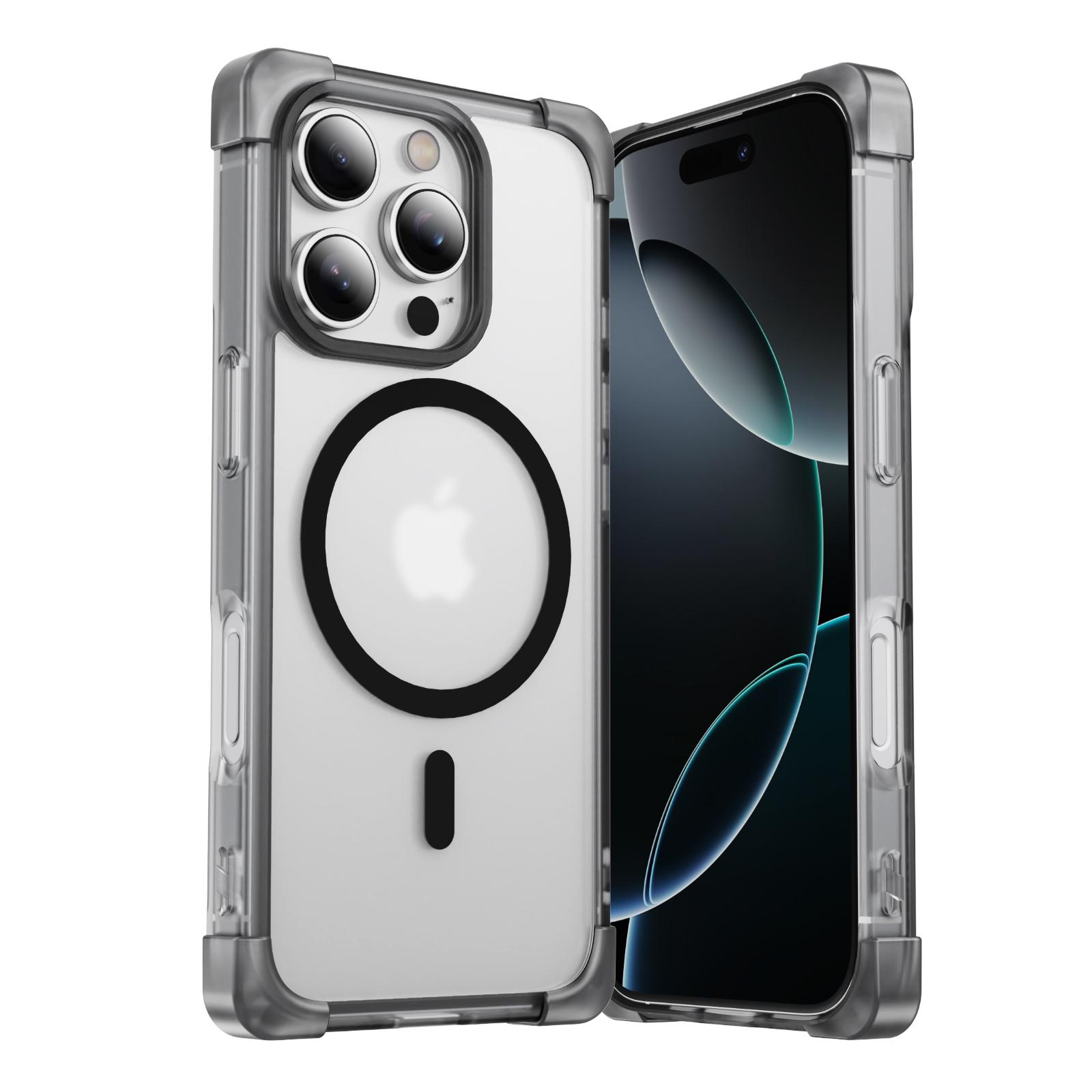 

Для Magsafe Wireless Charge Armor Matte Case для iPhone 16 15 14 13 12 11 Pro Max Plus ударопрочный прозрачный жесткий акриловый чехол iPhone 15