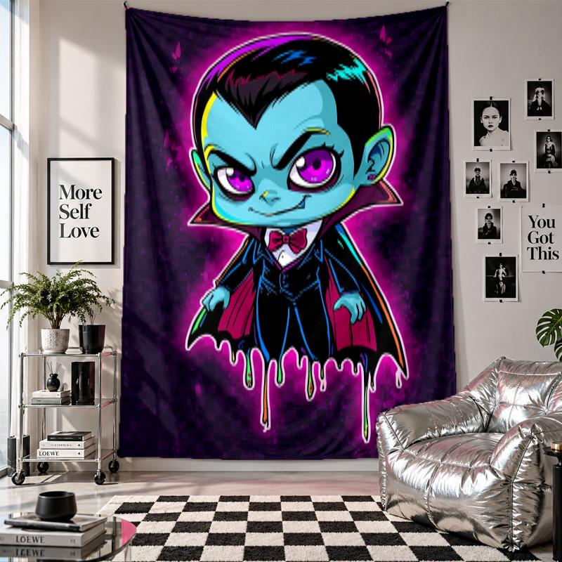 Wall TapestryDracula Art Hanging Cloth Decorative Background Cover for Room Decoration