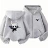 Children Hoodie Zip Up cardigan Game Hollow Knight Kid 3-12 Year Tops Print Pattern Girl Pink Boy Black Coat Autumn Hoodies